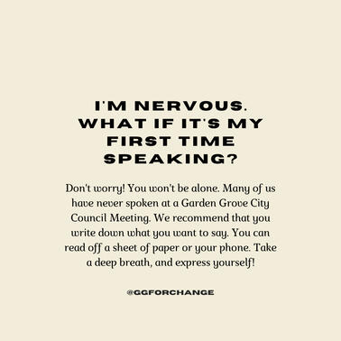 I'm nervous. What if it's my first time speaking?