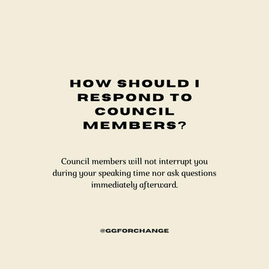 How should I respond to council members?